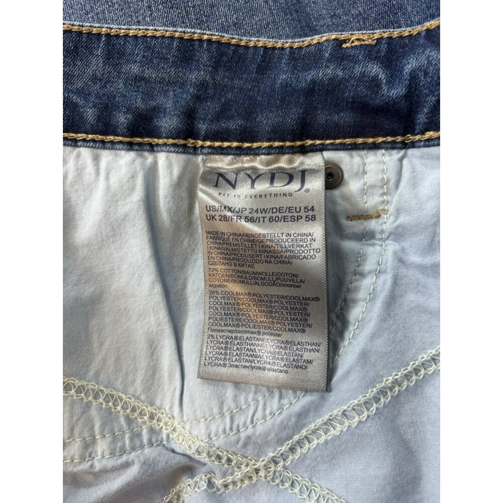 NYDJ Jeans Size 24 W Womens Blue Stretch Pants Mid Rise Relaxed joni capri - Picture 5 of 6